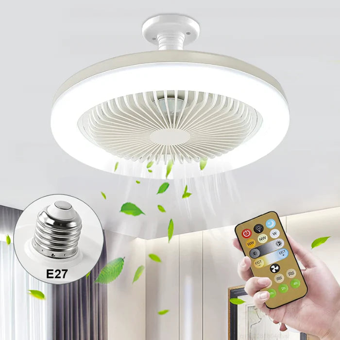 FanMaster™ Luminária LED Com Ventilador + Controle Para Controlar Luz e Ventilador