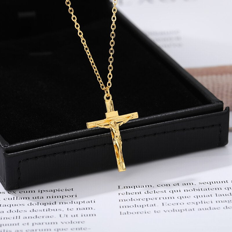 Colar Crucifixo Gold™ Banhado a Ouro 18k