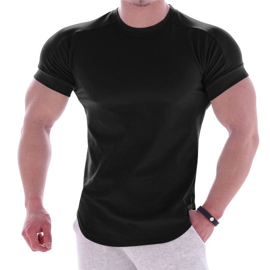 Camiseta Basic™ Gola Arredondada + Bainha nas Mangas e na Barra