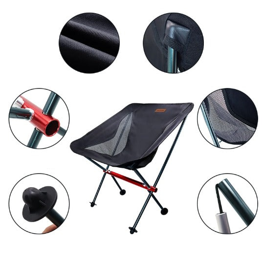 Cadeira Dobrável Portátil™ Para Atividades de Camping, Montanhismo e Pesca